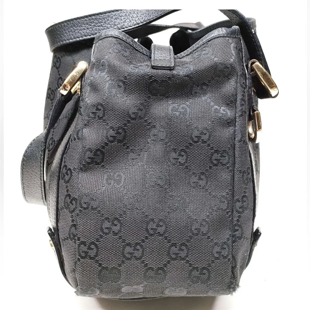 Gucci Black Canvas Leather Bag